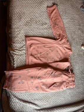 Kids Pink Floral Print Sweatpants & Joggers Set
